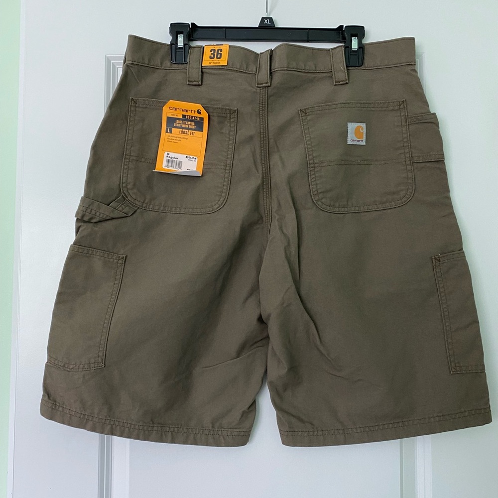 Carhartt Loose Fit Canvas Utility Work Shorts size 36 inseam 10” NWT